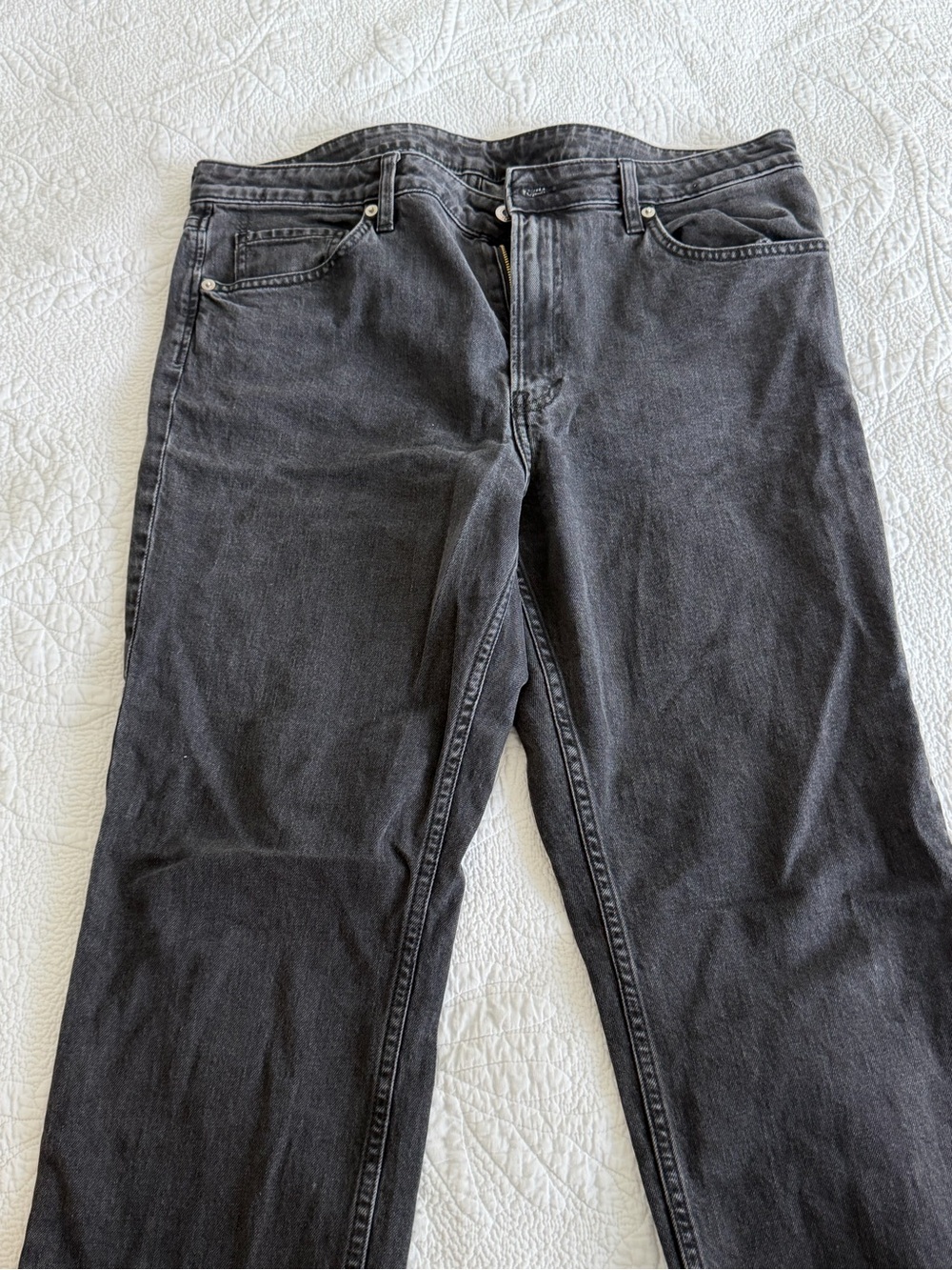 h&m Classic Straight Black Denim Jeans